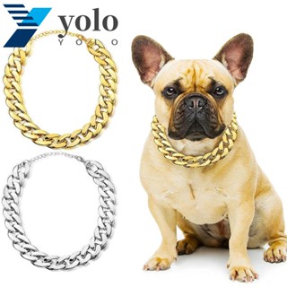 Yolo ปลอกคอแฟชั่น พรีเมี่ยม ไม่จางหาย สําหรับสัตว์เลี้ยง สุนัข แมว