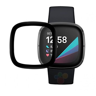 ฟิล์มกันรอยหน้าจอนาฬิกาข้อมือ 3D นิ่ม ทรงโค้ง สําหรับ Fitbit Versa 3/sense Versa2 2 ชิ้น