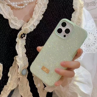 17promax Dazzle Glitter ยี่ห้อโลโก้โลหะสําหรับ iphone 17Air 16 15 14 13 12 11 Pro Max ครึ่งแพ็คซองหนัง 14pro 13pro 12pro Anti-fall กรณี 14 13 12 11 เคสโทรศัพท์