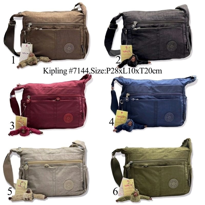 KIPLING ใหม่ กระเป๋าสะพายไหล่ ผ้าแคนวาส สีพื้น สําหรับสตรี 7144 นําเข้า - TAS NYLON PREMIUM SHOULDER BAG