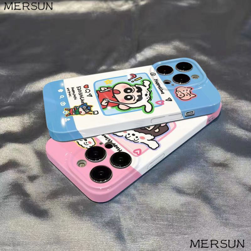 เคสโทรศัพท์มือถือ แบบแข็ง ลายการ์ตูนชินจัง สําหรับ Apple Iphone 14promax 13 12 11 xsmax 8p XPRB