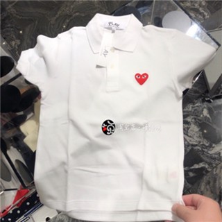 Cdg Rei Kawakubo PLAY เสื้อโปโล ลายหัวใจ สไตล์คลาสสิก สําหรับผู้ชาย และผู้หญิง