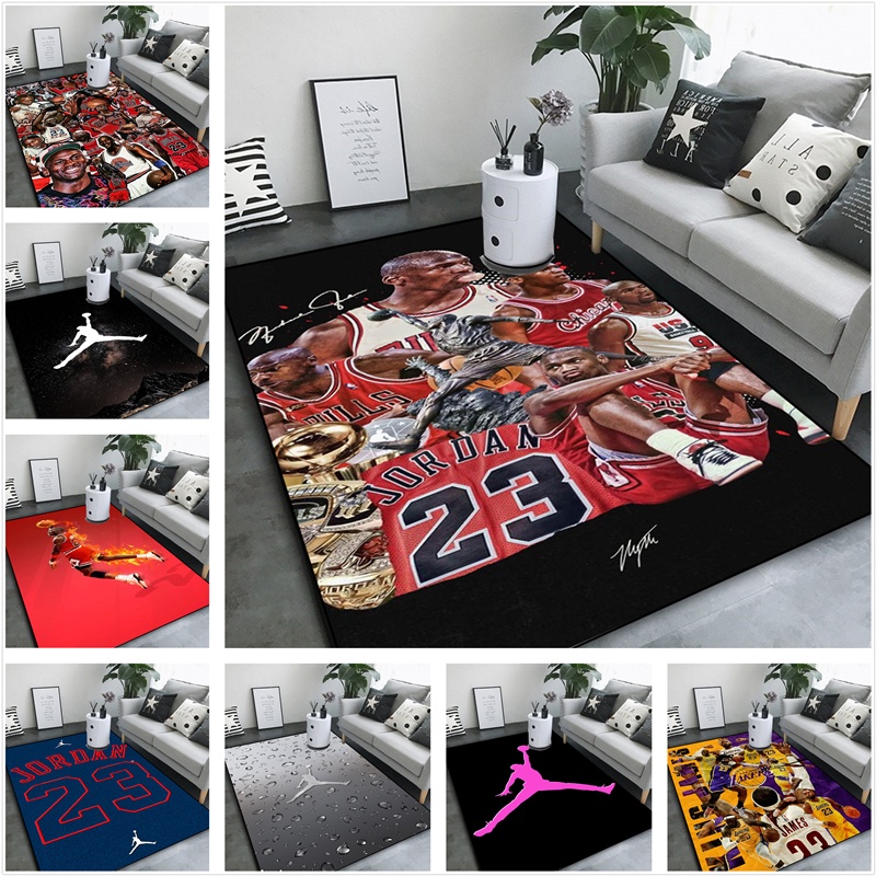 พรมปูพื้น ลาย Michael Jordan NBA ปรับแต่งได้ สําหรับโซฟา ห้องนอน ทางเข้า 60