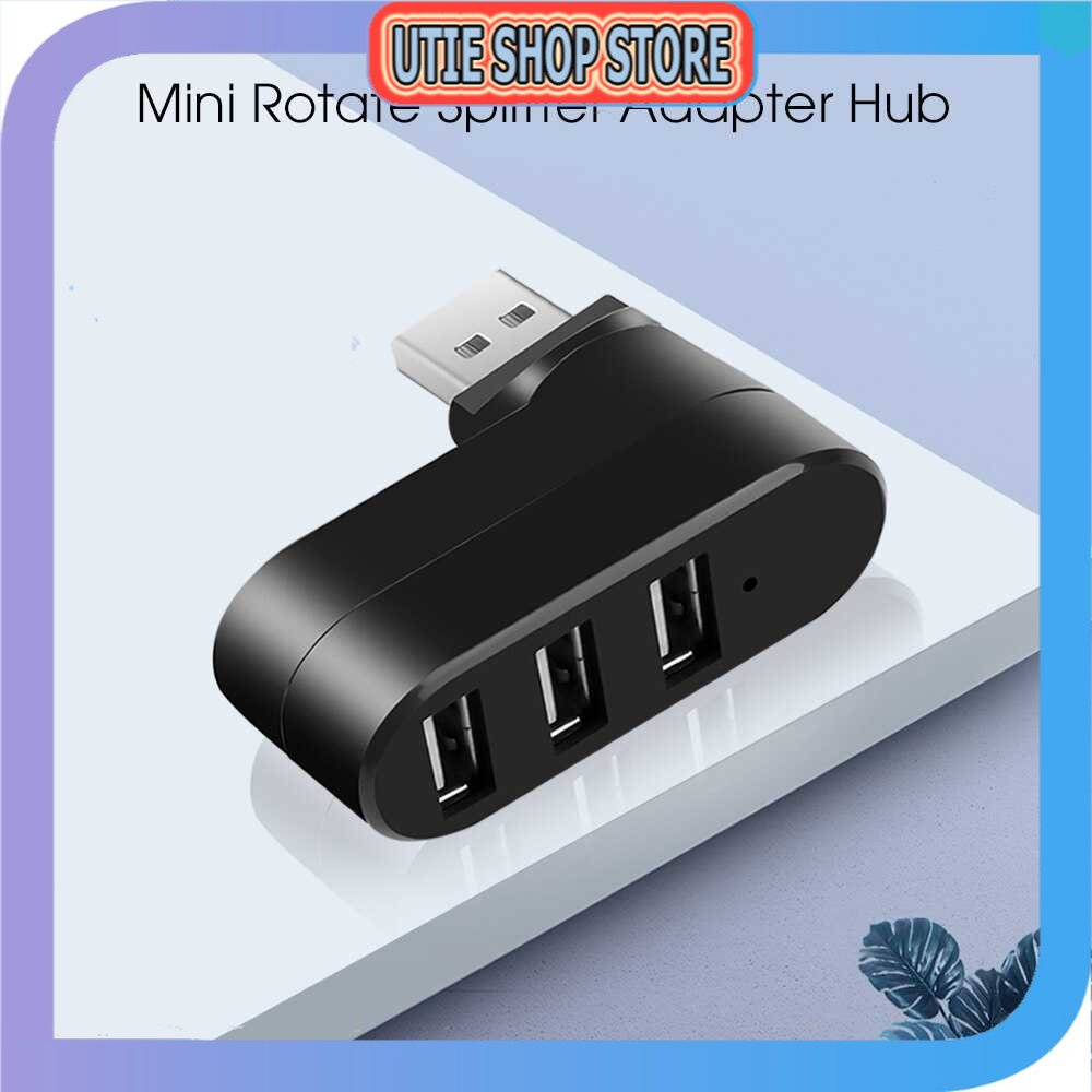 UTIE STORE - Kebidu USB Hub 2.0 3 พอร์ต Mini Rotary Splitter Adapter - KU180