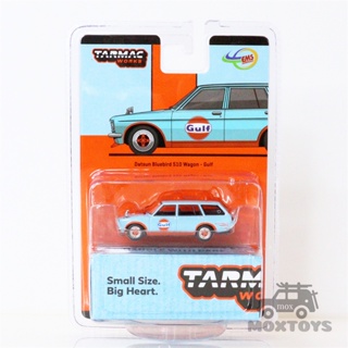 โมเดลรถยนต์ Tarmac Works Datsun Bluebird 510 Wagon Gulf Indonesia ขนาด 1:64 ของเล่นสําหรับเด็ก