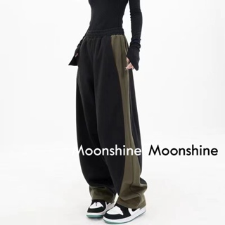 Moon  กางเกงขายาว กางเกงเอวสูง ย้อนยุค 2023 NEW 23050806 Unique ทันสมัย รุ่นใหม่ Korean Style A23L0FC 36Z230909