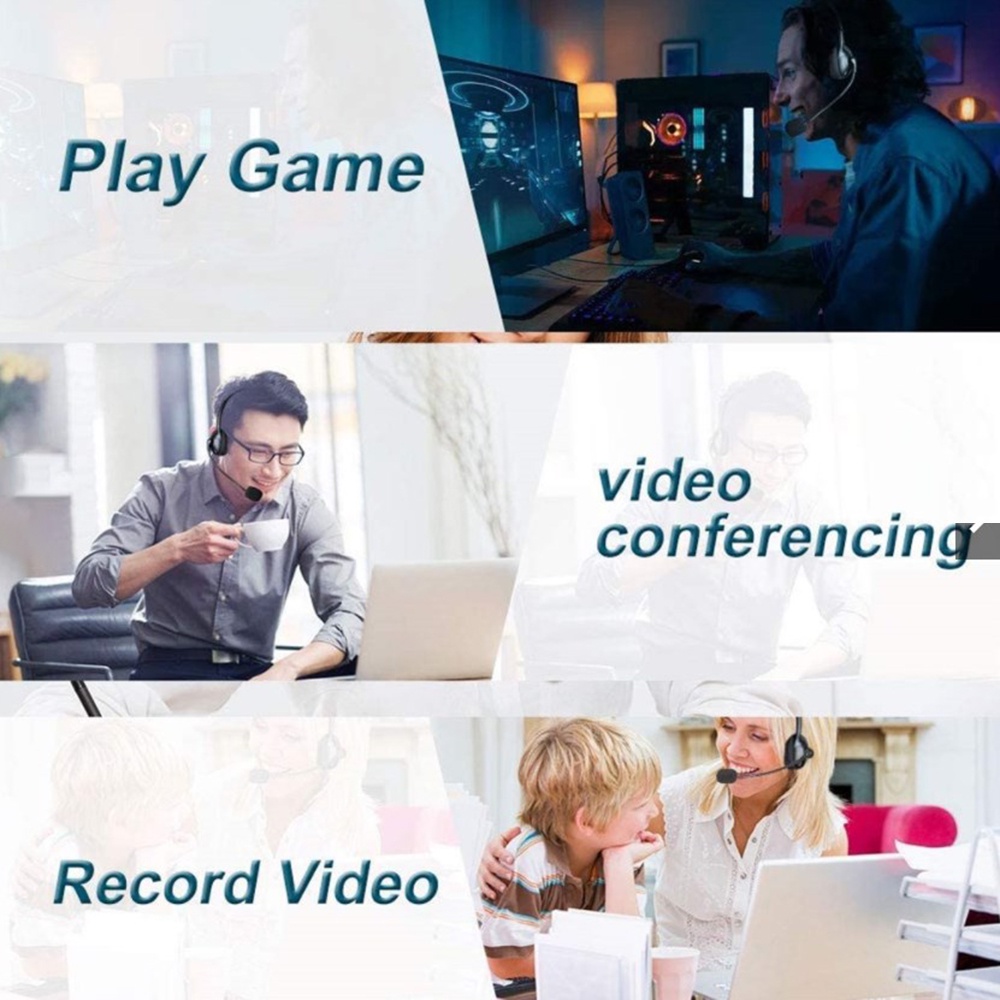 หูฟังตัดเสียงรบกวน พร้อมไมโครโฟน แบบมีสาย USB สําหรับคอมพิวเตอร์ PC Mac แล็ปท็อป - รูปที่ 7