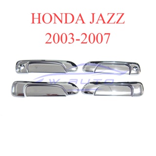 ครอบมือจับประตู ฮอนด้า แจ๊ส 2003- 2007 HONDA JAZZ ครอบมือเปิด มือจับประตู ชุบโครเมี่ยม ฮอนด้าแจ๊ส แจส ครอบมือดึง