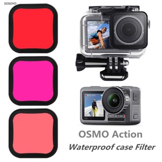 เคสฟิลเตอร์เลนส์ กันน้ํา อุปกรณ์เสริม สําหรับ DJI OSMO Action 1 Sports Camera