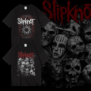 เสื้อวงดนตร slipknot สกรีนลายสวยงาม ใส่ได้ทั้งชายหญิง เสื้อยืดสตรีท เสื้อผ้าแฟชั่น แขนสั้นคอกลม เสื้อยืด cotton พร้อมส่ง