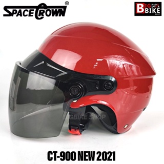 อุปกรณ์สวมใส่สำหรับขับขี่ หมวกกันน็อค SPACE CROWN รุ่น CT-900 NEW2023 มีสีให้เลือก 9 สี