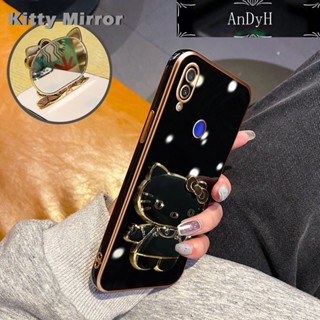 Andyh เคสโทรศัพท์มือถือ แบบกระจก พับได้ ลายการ์ตูน Hello Kitty สําหรับ Xiaomi Redmi Note 7 Pro Note 7s