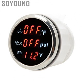 Soyoung Voltage Pressure Meter  Fuel Level Gauge Precise Reusable 3 in 1  for Boat