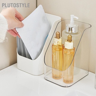  PLUTOSTYLE กล่องเก็บของตั้งโต๊ะเครื่องสำอางออแกไนเซอร์แต่งหน้าห้องน้ำพลาสติกออแกไนเซอร์กล่องเก็บอาหารถังออแกไนเซอร์การออกแบบเอียง