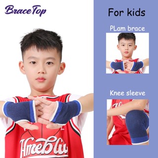 Bracetop สนับเข่า สนับข้อมือ สําหรับเด็ก 1 คู่ สําหรับวอลเลย์บอล ไอซ์สเก็ต ฮอกกี้ เบสบอล บาสเก็ตบอล