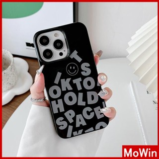 Mowin - เข้ากันได้สำหรับ เคสไอโฟน เคสไอโฟน11 นิ่ม TPUเคส Candy ภาษาอังกฤษแบบขาวดำอย่างง่าย ตัวป้องกันกล้องกันกระแทก เข้ากันได้กับ iPhone 14 13 12 Pro Max 11 XR XS 7Plus 8Plus