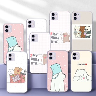 เคสโทรศัพท์มือถือแบบนิ่ม TPU ใส ลาย we bare bears boba 155N สําหรับ Samsung A01 EU A02 M02 A02S A03S A10 A10S A11 A12 A20 A30 A20S