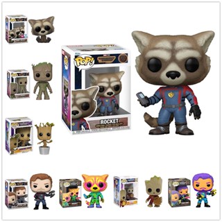 Funko POP Guardians of the Galaxy 3 โมเดลฟิกเกอร์ รูปจรวด ดาว กรูท สําหรับตกแต่งสํานักงาน