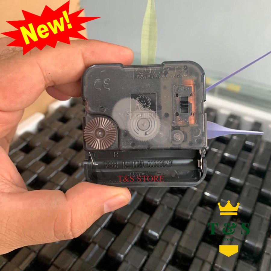 MESIN Durable QUARTZ เครื่องนาฬิกาแขวน 12888 เพลาสั้นไม่มีเกลียว 9mm