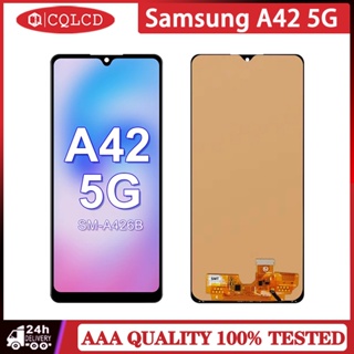 อะไหล่หน้าจอสัมผัสดิจิทัล LCD แบบเปลี่ยน สําหรับ Samsung Galaxy A42 5G