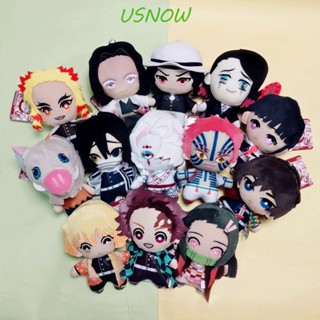 Usnow พวงกุญแจตุ๊กตา อนิเมะญี่ปุ่น Demon Slayer Agatsuma Zenitsu Akaza Rui Iguro Obanai Peluche สําหรับตกแต่งบ้าน