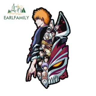 Earlfamily สติกเกอร์ กันน้ํา กันรอยขีดข่วน ลายอนิเมะ Bleach สําหรับติดตกแต่งกระจกรถยนต์ หน้าต่าง 13 ซม. x 7.2 ซม.