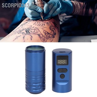 Scorpio313 ปากกาสักโรตารีไร้สาย 1800mAh แบตเตอรี่สายคลิปเครื่องสักปากกาพร้อมตัวแปลง RCA