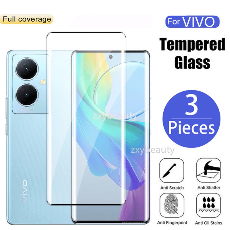 ฟิล์มกระจกนิรภัยกันรอยหน้าจอ ขอบโค้ง สําหรับ Vivo Y78 5G Y78Plus VIVOY78 Plus Y 78 Y78+