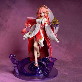 โมเดลฟิกเกอร์ HQ2 Genshin Impact Yae Miko Action Figure Fox Mean ของเล่นสําหรับเด็ก ตกแต่งบ้าน เก็บสะสม ของขวัญ QH2