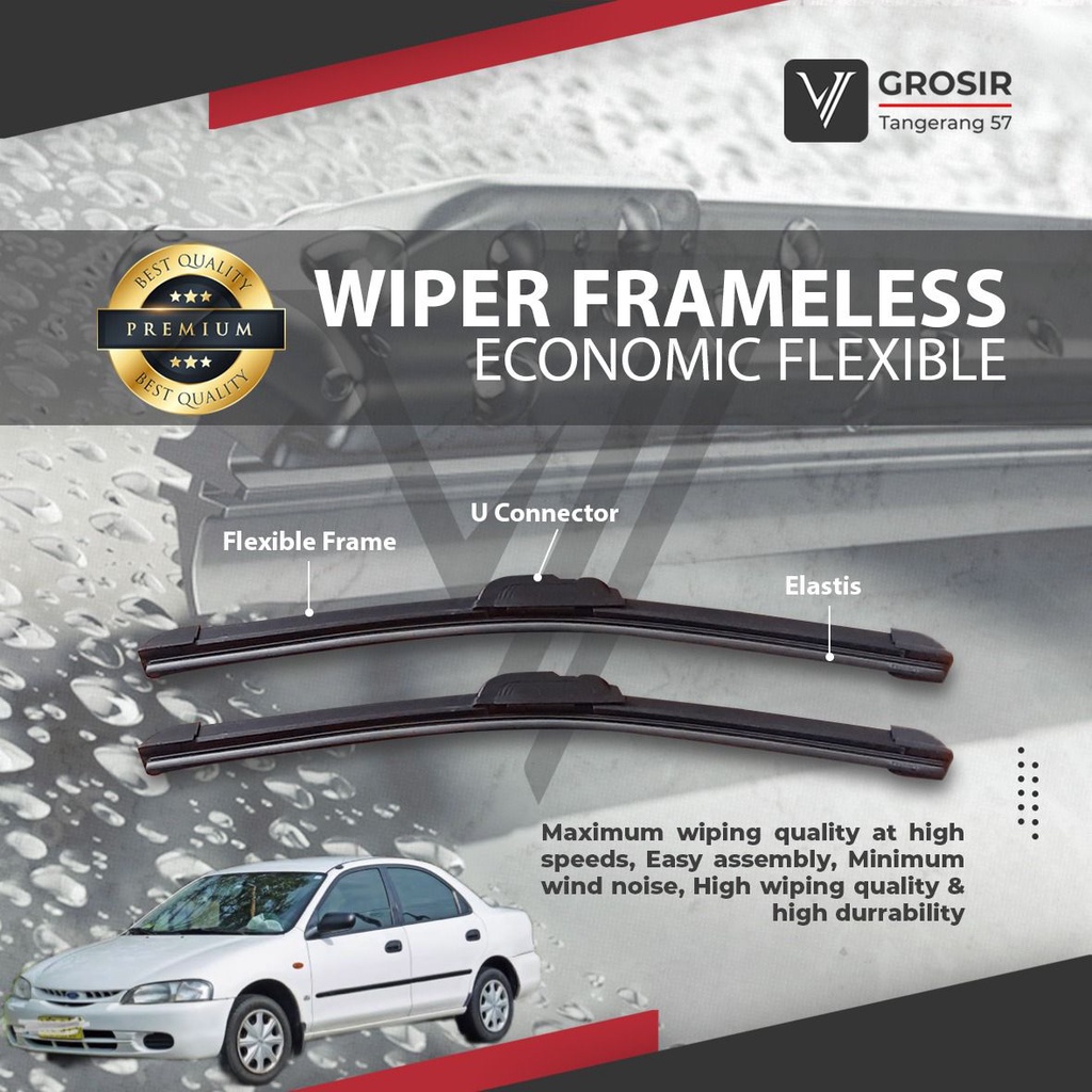 FORD LYNX KJ KL 1996-2000 FRAMELESS WIPER 2 ชิ้น