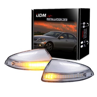 Ijdm หลอดไฟเลี้ยวไดนามิก LED กะพริบ ไหลได้ สําหรับ Mercedes Benz W164 ML350 ML450 ML500 Vito W639 Viano W639 C-Class OE: 2 ชิ้น 2048200721, 2048200821