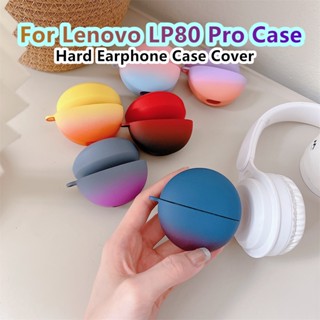 พร้อมส่ง! เคสหูฟัง แบบแข็ง ไล่โทนสีเหลือง และสีพื้น สําหรับ Lenovo LP80 Pro LP80 Pro