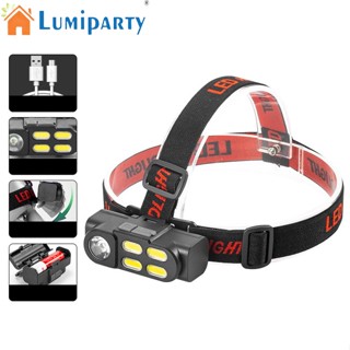 Lumiparty ไฟหน้า Led อเนกประสงค์ ขนาดเล็ก ชาร์จไฟได้ กันน้ํา สําหรับตกปลากลางคืน กลางแจ้ง