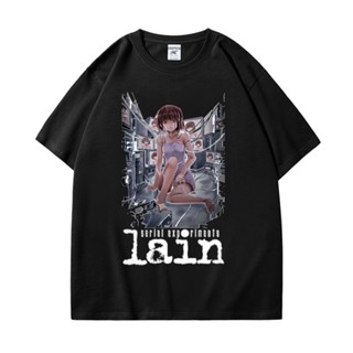 ขายดี เสื้อยืดแขนสั้น พิมพ์ลายการ์ตูนอนิเมะ Serial Experiments Lain สไตล์ญี่ปุ่น ฮาราจูกุ สําหรับผู้ชาย XS-4XL 5XL 6XL 651205