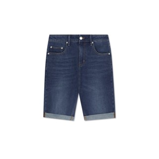 AIIZ (เอ ทู แซด) - กางเกงยีนส์ผู้ชายขาสั้น ปลายขาพับเบิ้ล Mens Rolled-Up Denim Shorts