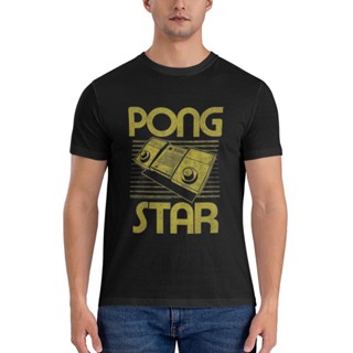 เสื้อยืดลําลอง แขนสั้น พิมพ์ลาย Atari Pong Game Pong Star ลดราคาครั้งใหญ่