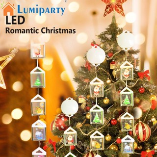 Lumiparty สายไฟ Led ลายการ์ตูนซานต้าคลอส พร้อมตะขอ สําหรับแขวนตกแต่งหน้าต่าง ร้านค้า ห้อง