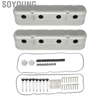 Soyoung Valve Cover Kit  Engine Valve Cover Rustproof Chemical Resistant Cast Aluminium  for SMALL BLOCK V8 GEN III IV