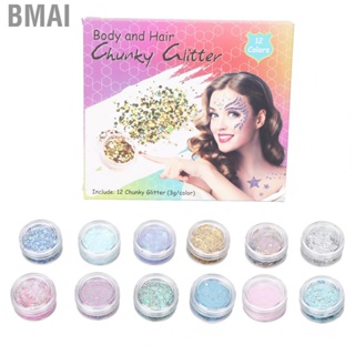 Bmai Nail Art Confetti  Sparkling Various Shapes Beautiful Skin Friendly Shining Flake Glitter  for Body Painting for Children