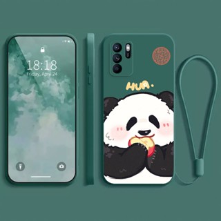 เคส OPPO RENO 6Z 5G  เคส กรณีโทรศัพท์นิ่มรูปแบบหมีแพนด้าโชคดี
