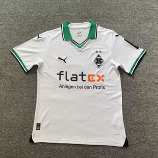 เสื้อกีฬาแขนสั้น ลายทีมชาติฟุตบอล Mánchengladbach 23 24 ทีมเหย้า แห้งเร็ว ไซซ์ S-XXL สําหรับผู้ชาย