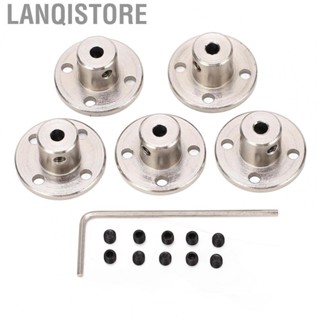 Lanqistore Flange Coupling Connector High Hardness 3mm Inner Diameter Rigid Flange Shaft Coupling Electroplating Silver Stainless Steel for