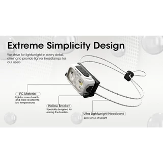 Nitecore NU21 ไฟฉายสวมศีรษะ 360 ลูเมนส์ 500mAh Li-ion แบตเตอรี่ในตัว น้ําหนักเบา ชาร์จไฟได้