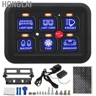 Honglai 6 Gang  Switch Panel  Wear Resistant Comfortable Visual Effect Automatic Dimmable  Touch Control Panel Safe Working  for Vehicle