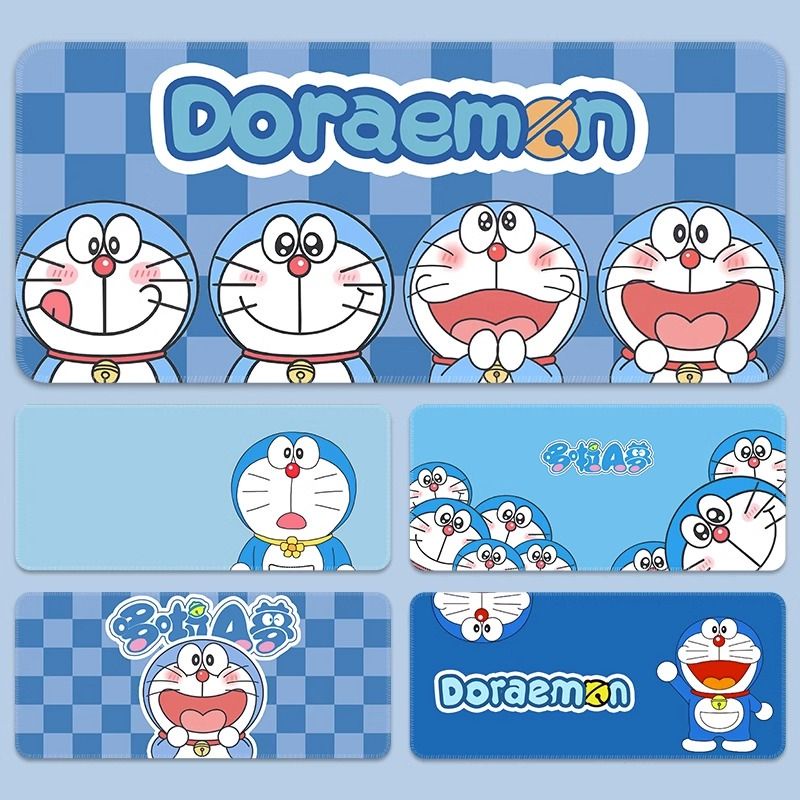 แผ่นรองเมาส์ คีย์บอร์ด ขนาดใหญ่ ลายการ์ตูนโดราเอมอนน่ารัก สําหรับแล็ปท็อป คอมพิวเตอร์
