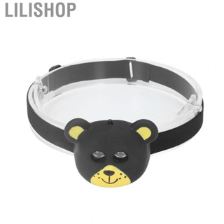 Lilishop  Headlamp Cute Cartoon Bear 2 Modes Lightweight Kids  Head Light US