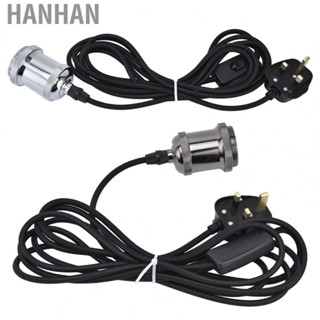 Hanhan Lamp Holder  Hanging Light Cord E27 Flame Retardant UK Plug 100‑240V  for Living Room