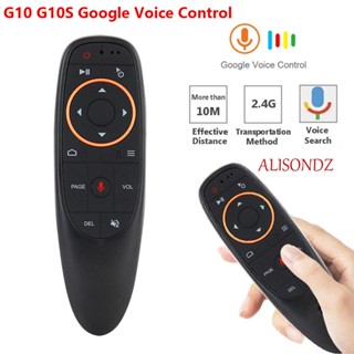 Alisondz รีโมตคอนโทรล ทนทาน G10/G10S แอร์เมาส์ 2.4G คอมพิวเตอร์ สําหรับสมาร์ททีวี เสียง อเนกประสงค์ กล่องทีวี คําสั่งควบคุม