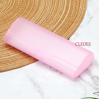 Cleoes เคสแว่นตาอ่านหนังสือ พลาสติก กึ่งใส เนื้อแมตต์ สําหรับผู้หญิง วัยรุ่น