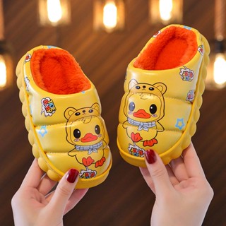 Childrens cotton slippers 2022 autumn and winter new boys and girls indoor home anti-skid children winter baby cotton shoes